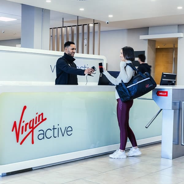 A member signs in at a Virgin Active gym in South Africa.